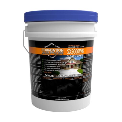 5 Gal. SX5000 WB DOT Approved Water Based Silane Siloxane Penetrating Concrete Sealer