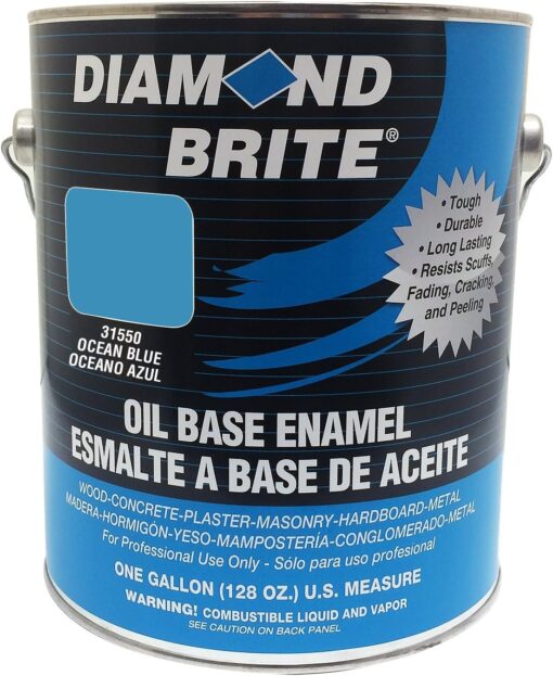 Diamond Brite Paint 31550 1 Gallon Oil Base All Purpose Enamel Paint Ocean Blue