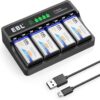 EBL 9V Li ion Rechargeable Batteries