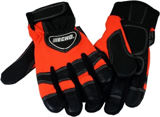 Echo 99988801601 Chainsaw Kevlar Reinforced Protective Gloves