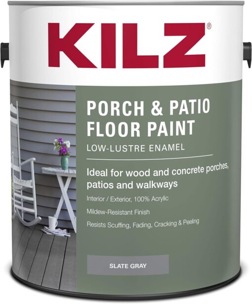 KILZ Low Lustre Enamel Porch Patio Latex Floor Paint