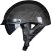 VCOROS Carbon Fiber Open Face Sun Shield Crusie Motorcycle Helmet