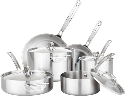 Viking Culinary Professional 5 Ply Stainless Steel Cookware Set