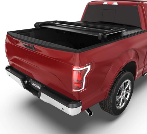 oEdRo Upgraded Tri Fold Truck Bed Tonneau Cover